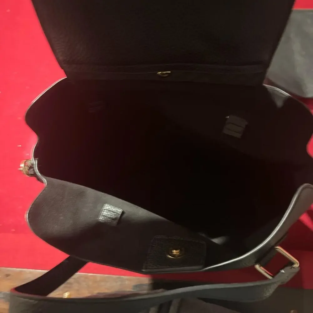 Black leather steve madden shoulder - Picture 6 of 6